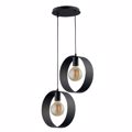 NG Santas Fotistiko Orofis Difoto Metalliko Mavro E27 204-A-2-BL